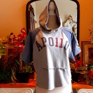 THRASHED! New Agenda 92 by PERRIN APO11O 11 Repurposed Hoodie Size Small